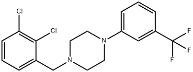 1-(2,3-dichlorobenzyl)-4-[3-(trifluoromethyl)phenyl]piperazine Struktur