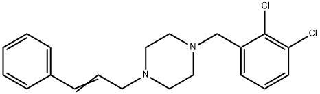 1-cinnamyl-4-(2,3-dichlorobenzyl)piperazine 化学構造式