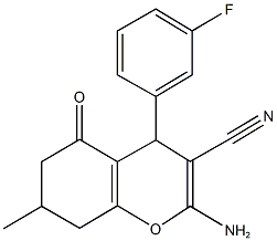 331856-32-7 2-amino-4-(3-fluorophenyl)-7-methyl-5-oxo-5,6,7,8-tetrahydro-4H-chromene-3-carbonitrile