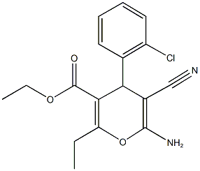 331856-41-8 ethyl 6-amino-4-(2-chlorophenyl)-5-cyano-2-ethyl-4H-pyran-3-carboxylate