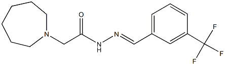 2-(1-azepanyl)-N'-[3-(trifluoromethyl)benzylidene]acetohydrazide,331857-30-8,结构式