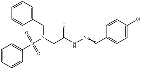 N-benzyl-N-{2-[2-(4-chlorobenzylidene)hydrazino]-2-oxoethyl}benzenesulfonamide Structure