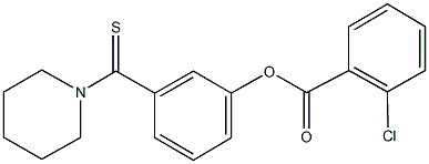 3-(1-piperidinylcarbothioyl)phenyl 2-chlorobenzoate Structure