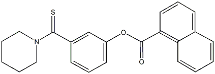3-(1-piperidinylcarbothioyl)phenyl 1-naphthoate 化学構造式