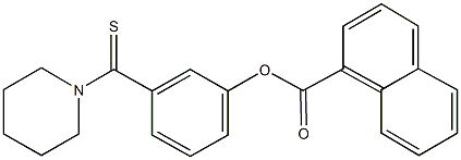 3-(1-piperidinylcarbothioyl)phenyl 1-naphthoate Structure