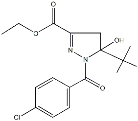 ethyl 5-tert-butyl-1-(4-chlorobenzoyl)-5-hydroxy-4,5-dihydro-1H-pyrazole-3-carboxylate Structure