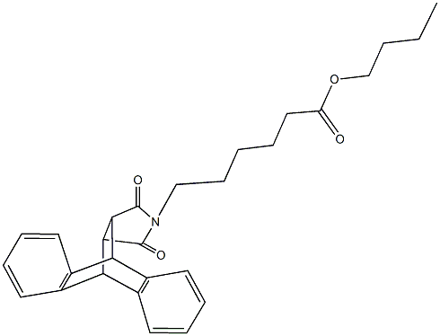 butyl 6-(16,18-dioxo-17-azapentacyclo[6.6.5.0~2,7~.0~9,14~.0~15,19~]nonadeca-2,4,6,9,11,13-hexaen-17-yl)hexanoate,331865-70-4,结构式