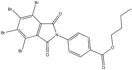 butyl 4-(4,5,6,7-tetrabromo-1,3-dioxo-1,3-dihydro-2H-isoindol-2-yl)benzoate 结构式