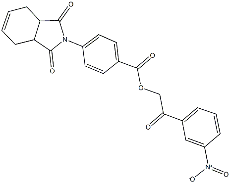 331865-94-2 2-{3-nitrophenyl}-2-oxoethyl 4-(1,3-dioxo-1,3,3a,4,7,7a-hexahydro-2H-isoindol-2-yl)benzoate