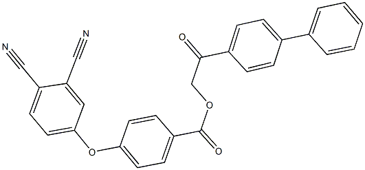 2-[1,1'-biphenyl]-4-yl-2-oxoethyl 4-(3,4-dicyanophenoxy)benzoate 结构式