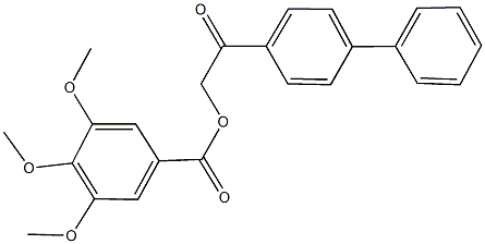 2-[1,1'-biphenyl]-4-yl-2-oxoethyl 3,4,5-trimethoxybenzoate 结构式