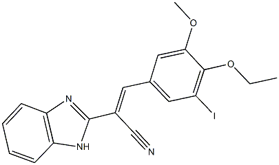 2-(1H-benzimidazol-2-yl)-3-(4-ethoxy-3-iodo-5-methoxyphenyl)acrylonitrile Structure