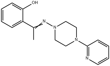 2-{N-[4-(2-pyridinyl)-1-piperazinyl]ethanimidoyl}phenol 结构式