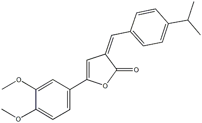 5-(3,4-dimethoxyphenyl)-3-(4-isopropylbenzylidene)-2(3H)-furanone Struktur