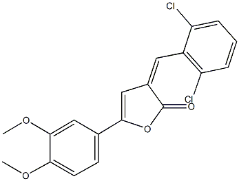 3-(2,6-dichlorobenzylidene)-5-(3,4-dimethoxyphenyl)-2(3H)-furanone Structure
