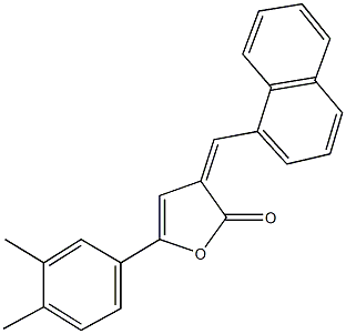 5-(3,4-dimethylphenyl)-3-(1-naphthylmethylene)-2(3H)-furanone 结构式