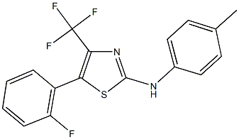 5-(2-fluorophenyl)-N-(4-methylphenyl)-4-(trifluoromethyl)-1,3-thiazol-2-amine 化学構造式