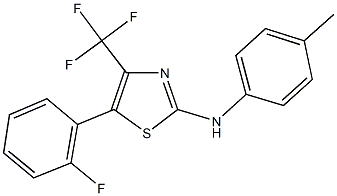 5-(2-fluorophenyl)-N-(4-methylphenyl)-4-(trifluoromethyl)-1,3-thiazol-2-amine,331868-58-7,结构式