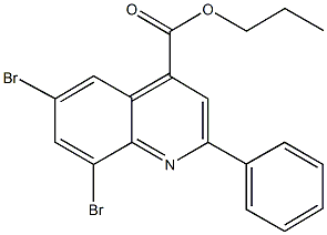 propyl 6,8-dibromo-2-phenylquinoline-4-carboxylate 化学構造式