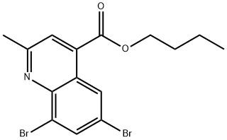 butyl 6,8-dibromo-2-methylquinoline-4-carboxylate 化学構造式