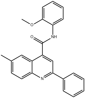 N-(2-methoxyphenyl)-6-methyl-2-phenyl-4-quinolinecarboxamide Struktur