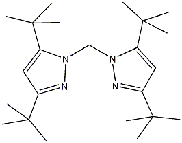 3,5-ditert-butyl-1-[(3,5-ditert-butyl-1H-pyrazol-1-yl)methyl]-1H-pyrazole 结构式