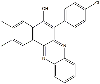 6-(4-chlorophenyl)-2,3-dimethylbenzo[a]phenazin-5-ol Structure