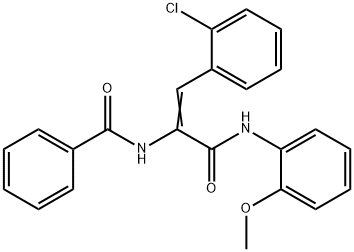 N-{2-(2-chlorophenyl)-1-[(2-methoxyanilino)carbonyl]vinyl}benzamide Structure