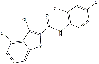 3,4-dichloro-N-(2,4-dichlorophenyl)-1-benzothiophene-2-carboxamide 化学構造式
