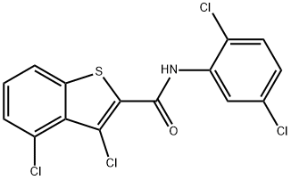 3,4-dichloro-N-(2,5-dichlorophenyl)-1-benzothiophene-2-carboxamide Struktur