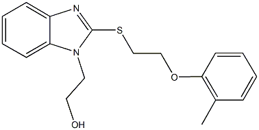 2-(2-{[2-(2-methylphenoxy)ethyl]sulfanyl}-1H-benzimidazol-1-yl)ethanol Structure