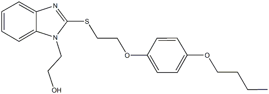 2-(2-{[2-(4-butoxyphenoxy)ethyl]sulfanyl}-1H-benzimidazol-1-yl)ethanol Structure