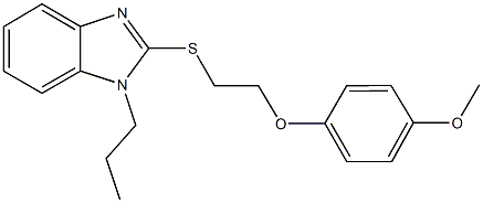 2-{[2-(4-methoxyphenoxy)ethyl]sulfanyl}-1-propyl-1H-benzimidazole Structure