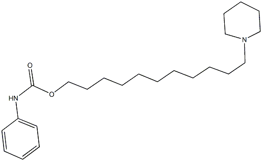 11-piperidin-1-ylundecyl phenylcarbamate 结构式