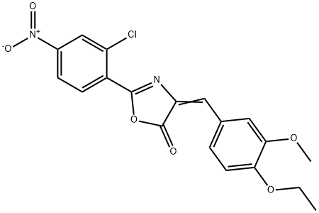 2-{2-chloro-4-nitrophenyl}-4-(4-ethoxy-3-methoxybenzylidene)-1,3-oxazol-5(4H)-one,331956-83-3,结构式