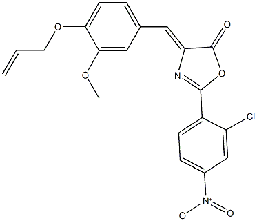 331956-86-6 4-[4-(allyloxy)-3-methoxybenzylidene]-2-{2-chloro-4-nitrophenyl}-1,3-oxazol-5(4H)-one