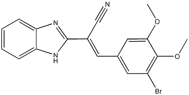 2-(1H-benzimidazol-2-yl)-3-(3-bromo-4,5-dimethoxyphenyl)acrylonitrile Structure