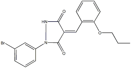 1-(3-bromophenyl)-4-(2-propoxybenzylidene)-3,5-pyrazolidinedione,331957-32-5,结构式