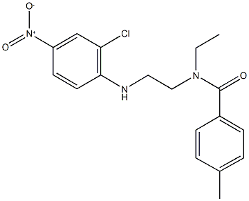 N-(2-{2-chloro-4-nitroanilino}ethyl)-N-ethyl-4-methylbenzamide Structure