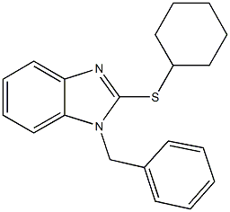 1-benzyl-2-(cyclohexylsulfanyl)-1H-benzimidazole Structure