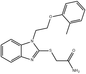 2-({1-[2-(2-methylphenoxy)ethyl]-1H-benzimidazol-2-yl}sulfanyl)acetamide 化学構造式