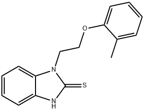 1-[2-(2-methylphenoxy)ethyl]-1H-benzimidazol-2-yl hydrosulfide Structure