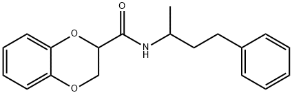 N-(1-methyl-3-phenylpropyl)-2,3-dihydro-1,4-benzodioxine-2-carboxamide Structure