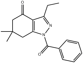 1-benzoyl-3-ethyl-6,6-dimethyl-1,5,6,7-tetrahydro-4H-indazol-4-one Structure