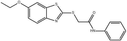 2-[(6-ethoxy-1,3-benzothiazol-2-yl)sulfanyl]-N-phenylacetamide,331966-86-0,结构式