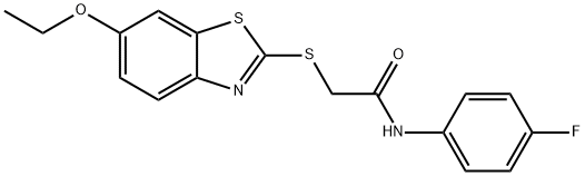 2-[(6-ethoxy-1,3-benzothiazol-2-yl)sulfanyl]-N-(4-fluorophenyl)acetamide Struktur