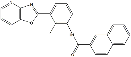 N-(2-methyl-3-[1,3]oxazolo[4,5-b]pyridin-2-ylphenyl)-2-naphthamide 结构式