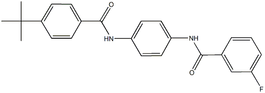 N-[4-({[4-(1,1-dimethylethyl)phenyl]carbonyl}amino)phenyl]-3-fluorobenzamide,331971-43-8,结构式