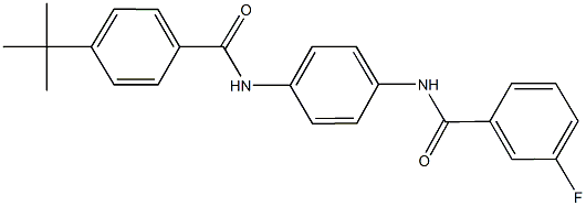 N-[4-({[4-(1,1-dimethylethyl)phenyl]carbonyl}amino)phenyl]-3-fluorobenzamide 化学構造式