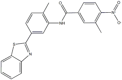 N-[5-(1,3-benzothiazol-2-yl)-2-methylphenyl]-4-nitro-3-methylbenzamide 结构式